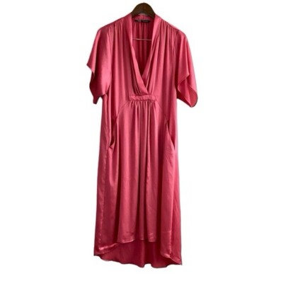 flowy pink midi dress Blushing Petals Midi Dress