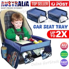 Up to 2x Portable Safety Kids Car Seat Travel Tray Activity Drawing Board Table