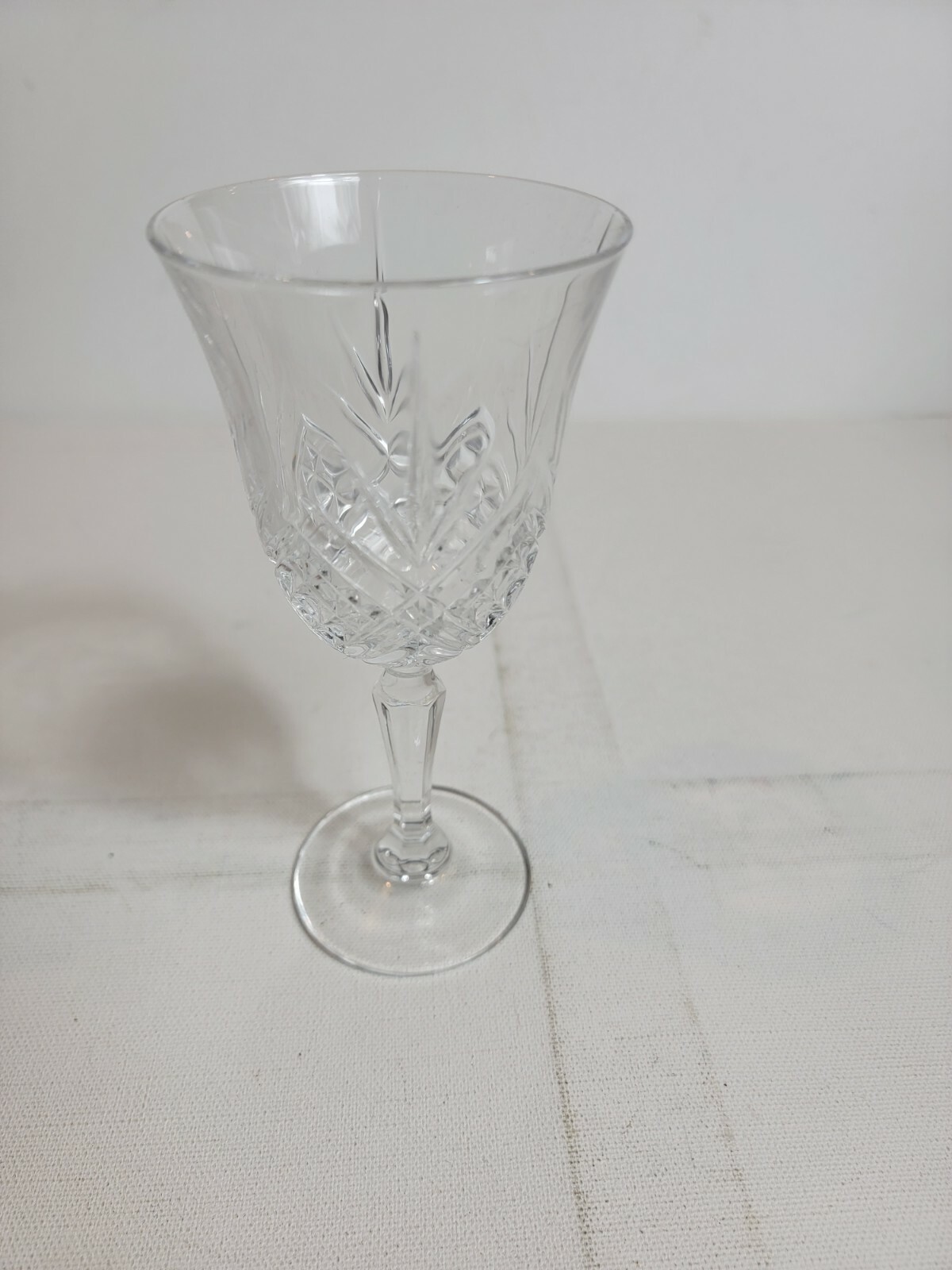 Vintage Crystal Glass Goblet Cup Clear Antique