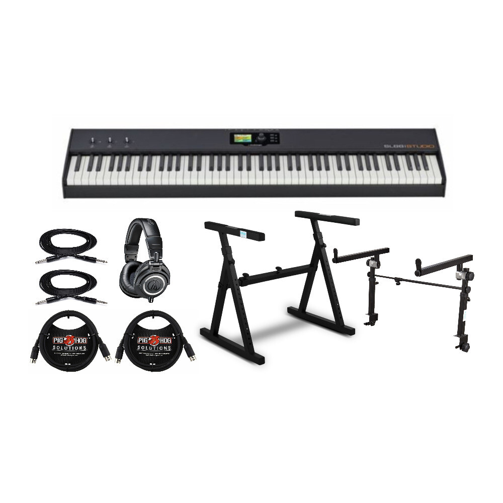 StudioLogic SL88 Studio88-Клавишный USB/MIDI-контроллер клавиатуры с комплектом наушников