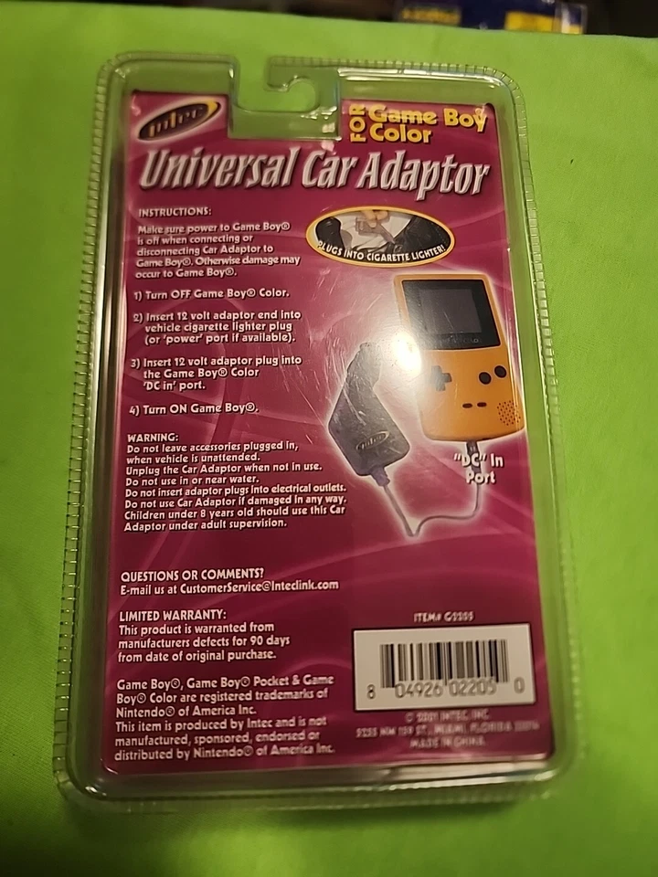 New Sealed Intec Universal Car adapter for Game Boy Color 2001 - Image 2 of 2
