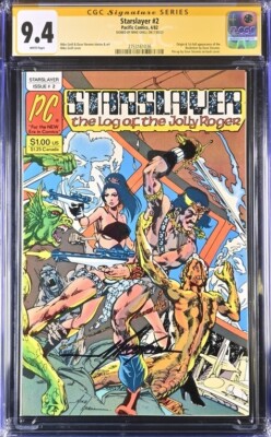 Starslayer #2 Pacific Comics CGC Signature Series 9.4 Signed Mike Grell ...
