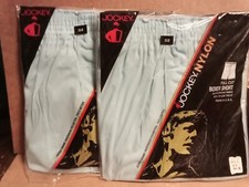 Jockey Nylon Light Blue Boxer Short Size 32 USA NOS Vintage 1983 Men's Set of 2