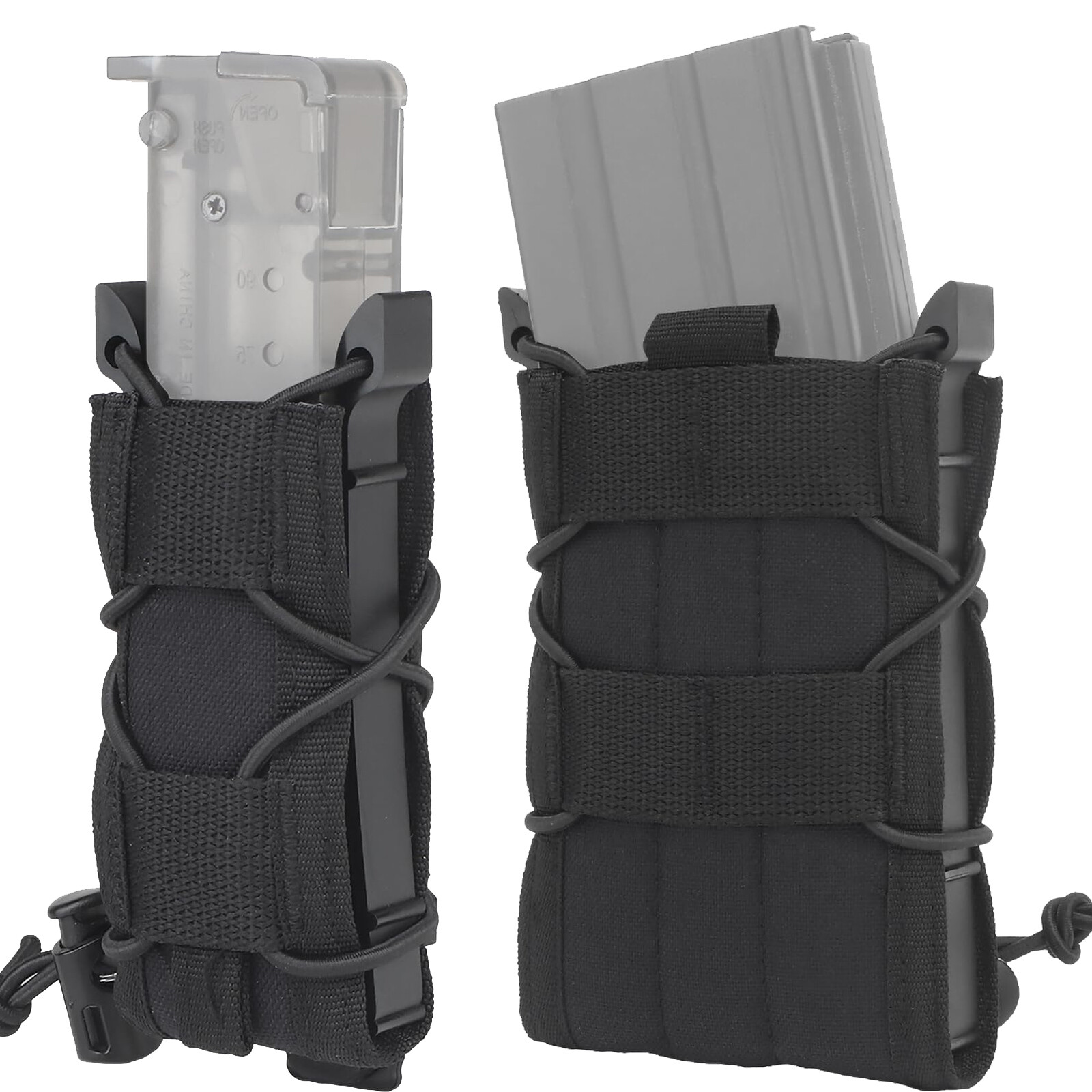 Tactical Molle Pistol Rifle Single Mag Holder Magazine Pouch for 5.56 7.62 9mm-image