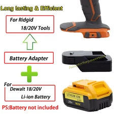 NEW Adapter For Dewalt 18V/20v Li-Ion Battery To For Ridgid AEG 18/20V Tools US
