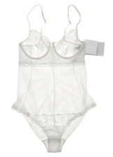 La Perla White Petit Jardin Underwire Bodysuit Women's Size 32C L25059