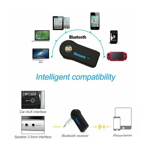Bluetooth Audio Receiver 3.5mm AUX Wireless Adapter for Headphones Car Speakers - Picture 3 of 8