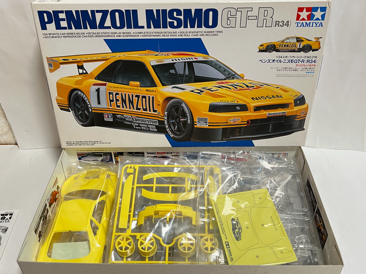 TAMIYA 1/24 NISSAN PENNZOIL NISMO GT-R (R34) Plastic Model TAMIYA 1/24 NISSAN PENNZOIL NISMO GT-R (R34) Plastic Model