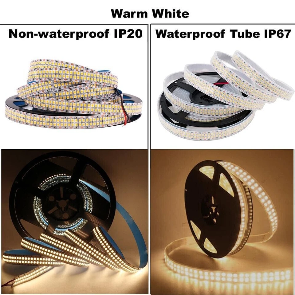 Super Bright Double Row 16FT 2835 2400 LED Strip Light Cool/Warm White 480LEDs/M - Image 3 of 4