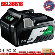 36V/18V For Metabo HPT BSL36A18 6Ah Li-Ion Battery Multi Volt 372121M BSL36B18