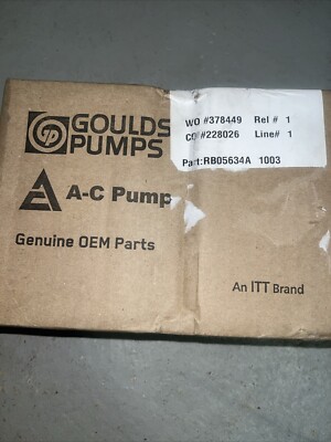NIB ITT Goulds Pumps Foot Frame Centerline Kit RB05634A 1003  FACTORY SEALED BOX