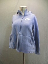 NIKE Size XL Girls Cotton Blend Full Zip Pocket Fleece Lined Athletic Jacket 837