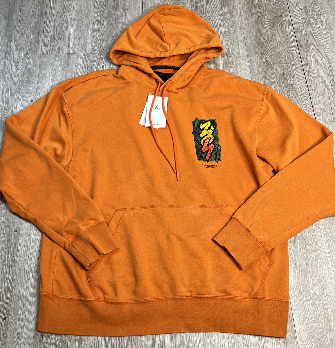 NWT Nike Air Jordan Dri-Fit ZION Men Pullover Hoodie Orange