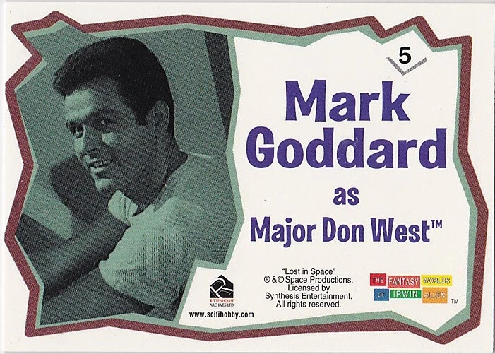 THE COMPLETE LOST IN SPACE CHARACTER INSERT 5 MARK GODDARD AS MAJOR DON WEST - Image 2 of 2