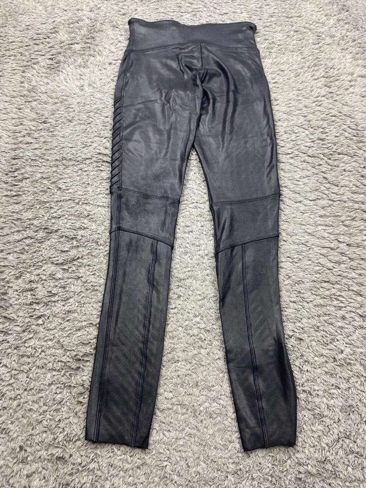 Леггинсы женские Spanx Moto искусственная кожа XS черные без застежек Grudge Whimsy брюки для йоги - Изображение 2 из 4