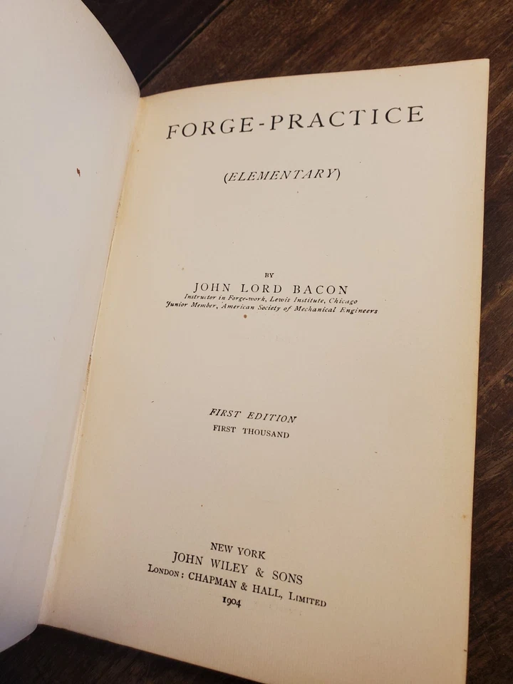 Forge-Practice (Elementary), John Lord Bacon, First Edition First Thousand, 1904 - Image 2 of 4