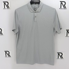 Men's Nike Golf Standard Fit Dri Fit Polo Shirt Size Large L Gray Casual Tennis