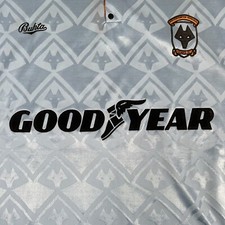 Seltenes Original Wolverhampton Wolves 1991/1992 Auswärts Fußballtrikot Herren Large