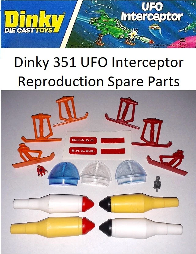 Dinky 351 SHADO UFO Interceptor Reproduction Spare Parts - Choose from List - Image 1 of 1