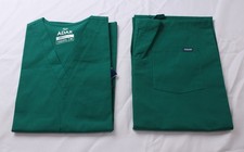 Adar Universal Unisex Scrub Solid Shirt/Pants Set JK5 Hunter Green Size XS