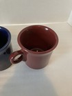 Homer Laughlin Fiesta Ware Coffee Mugs Circle Handle 6 Oz Set Of 3 Plum Blue Red — photo 9