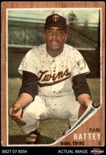 1962 Topps #371 Earl Battey Twins 1.5 - FAIR