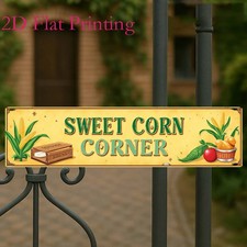 4X16 Vintage Metal Sweet Corn Sign Farmhouse Wall Art