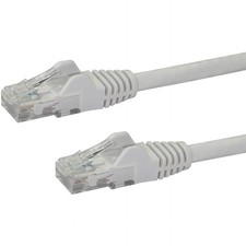 StarTech.com 50cm CAT6 Ethernet Cable - White CAT 6 Gigabit Ethernet Wire -650MH