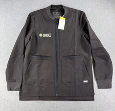 Figs Scrub Jacket Women's S Technical Collection Black Full Zip Host Healthcare