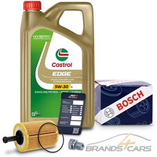 BOSCH ÖLFILTER+5L CASTROL EDGE 5W-30 LL FÜR VW BORA 1J 2.3 V5 2.8 VR6