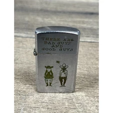 Vintage Howard Pan American Plastics Silver Advertising Cigarette Pocket Lighter