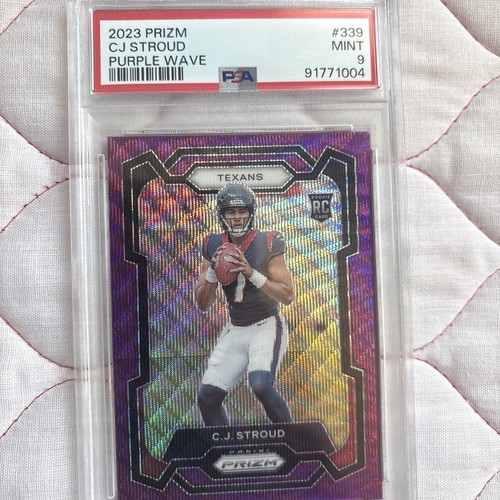 2023 Panini Prizm - Rookies C.J. Stroud #339 Purple Wave Prizm /99 (RC) PSA 9