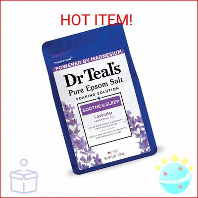 Dr Teal's Epsom Salt Soaking Solution, Soothe & Sleep, Lavender, 3lbs