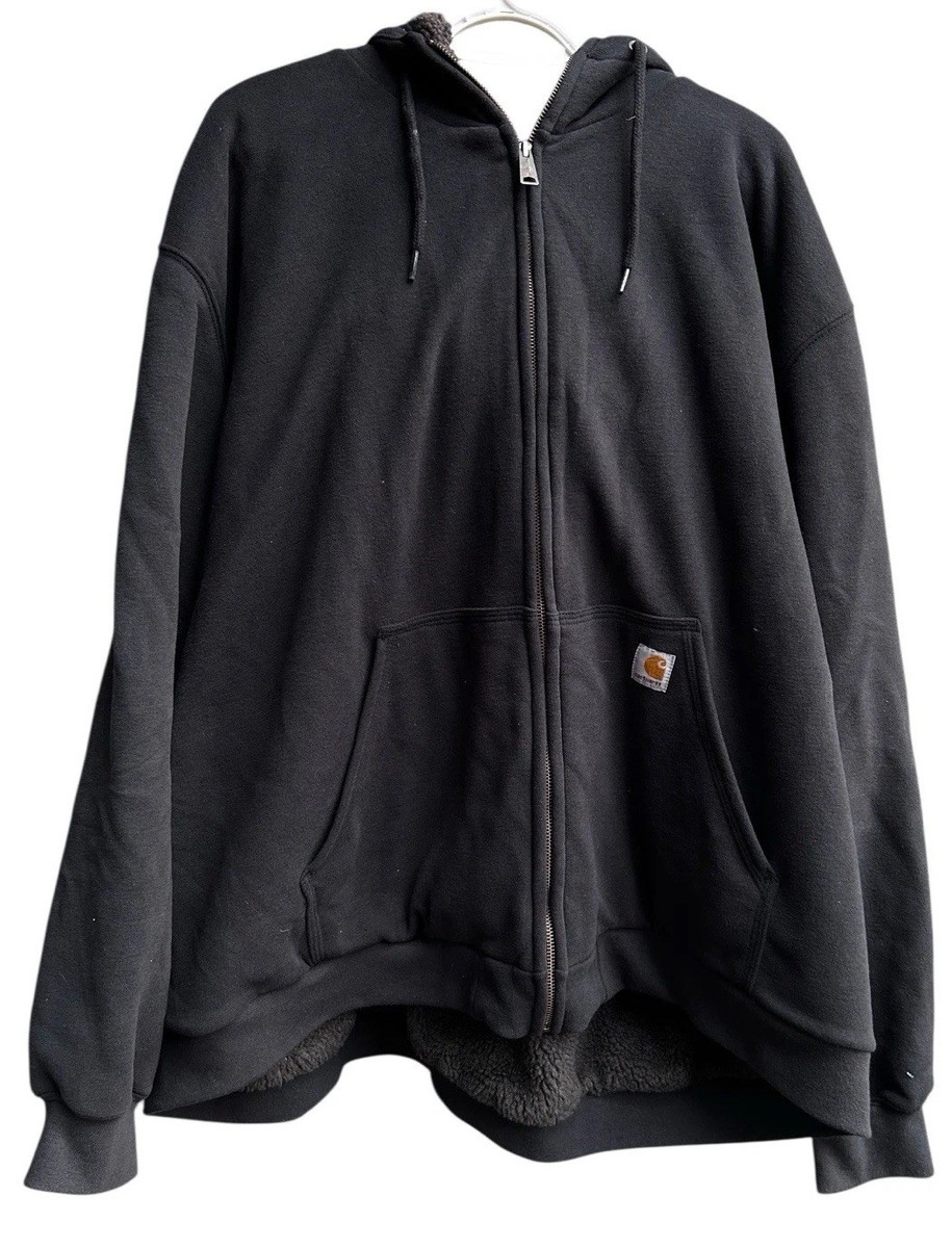 Carhartt Sherpa Lined Jacket Men4XL Full Zip Sweatshirt Hoodie