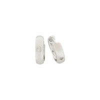 Basic Silber Ohrringe Damen Creolen 925 Silber Weiß Zirkonia SCR41