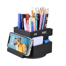 MOOCA 360-degree Rotating Pen Holder for Desk, Desk Organizers and Accessories w