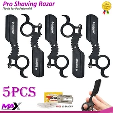 Finger Insert Handle Barber Shaving Razor Edge Cut Throat Beard Shavette Rasois