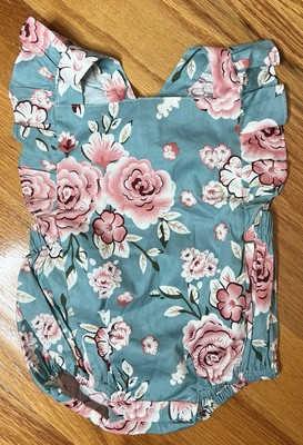 Lil Cactus Bubble Blue Pink Romper 18-24 Months Baby Girl