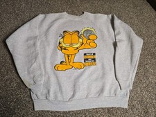 Vintage Garfield Gray Sarcastic Sweatshirt Pullover Jim Davis Vintage Garfield Gray Sarcastic Sweatshirt Pullover Jim Davis