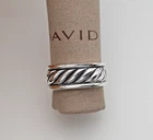 David Yurman Men's Square Band Ring Vintage Sterling Silver Size 10