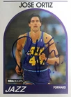 1989-1990 Jose Ortiz Utah Jazz Signed Blue Sharpie RIP