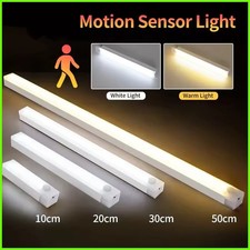 Strip Light LED PIR Motion Sensor Wireless USB Rechargeable Cabinet Closet Lamp
