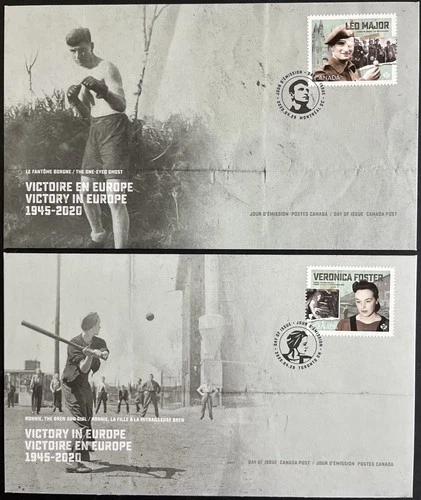Canada FDC #3240 & #3241 Victory In Europe First Day Of Issue Covers - 2020