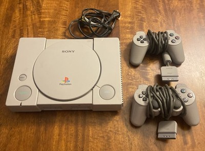 Sony PlayStation 1 PS1 Console w/ 2 Controllers - Missing AV Cord Only  