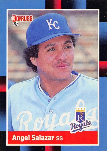 Angel Salazar 1988 Donruss 502a Kansas City Royals Baseball Card - Picture 1 of 2