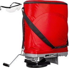 Handheld Seed Spreader W 25lb Bag Frame Support Flow Control Enclosed Gears Handheld Seed Spreader W 25lb Bag Frame Support Flow Control Enclosed Gears