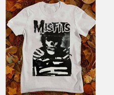 Vintage MISFITS Classic Skull T Shirt White Size S To 5XL