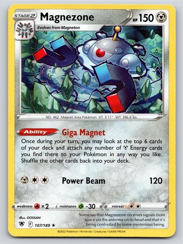 2022 POKEMON MAGNEZONE ASTRAL RADIANCE 107/189 HOLO R LP A81529 FREE S&H
