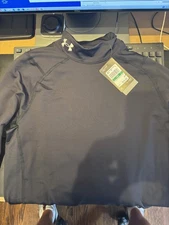 UA ColdGear Armour Fitted Mock, all black