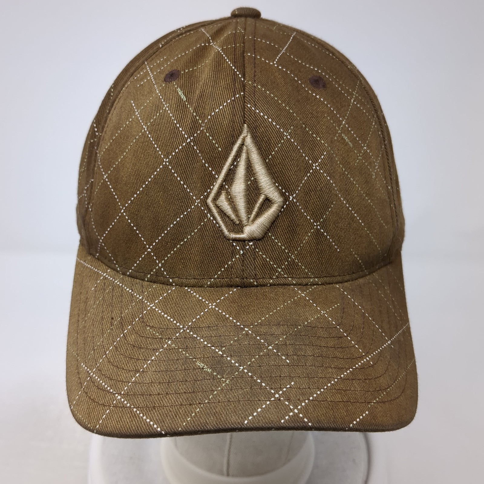 Volcom Stone Fitted Hat Brown Medium Embroidered … - image 2